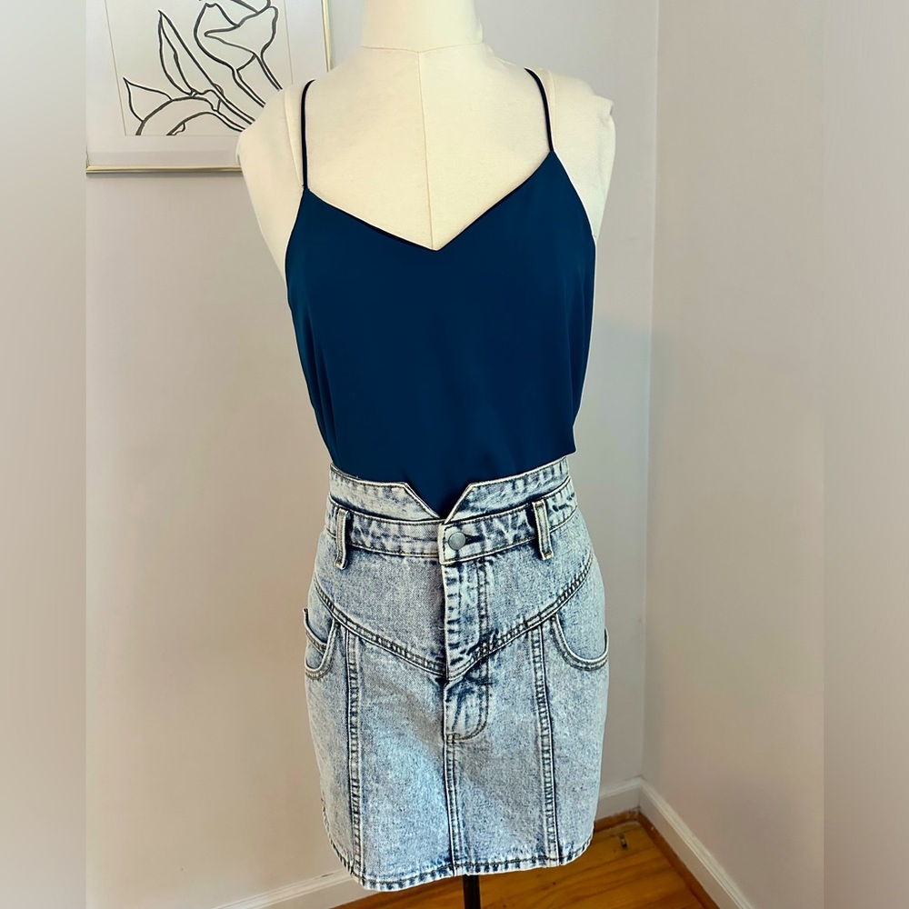 Acidwash mini skirt